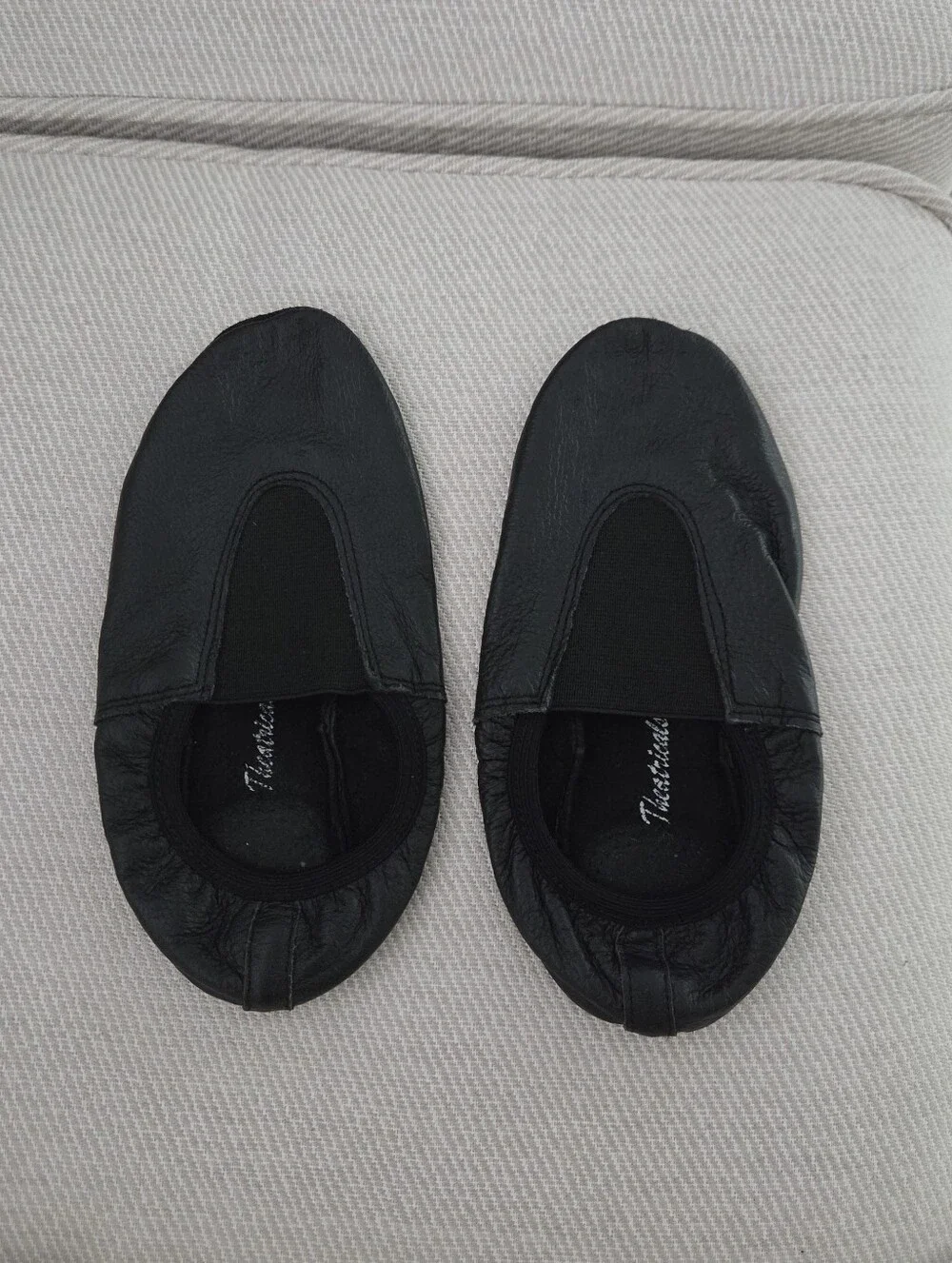 Kids Black Slip-On Dance Flats